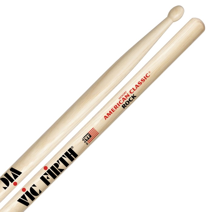 Барабанные палочки VIC FIRTH Nrock ROCK с деревянным наконечником, орех