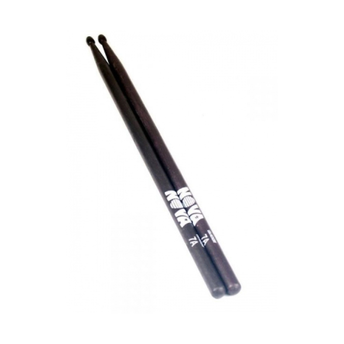 Барабанные палочки VIC FIRTH N7AB 7A с деревянным наконечником, цвет - черный, орех