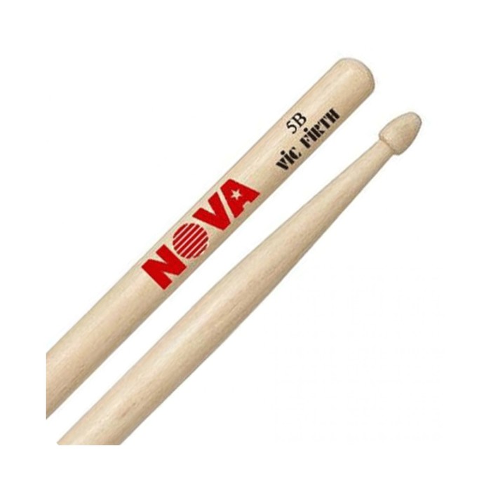 Барабанные палочки VIC FIRTH N5B 5B с деревянным наконечником, орех