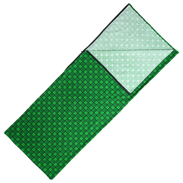 Вкладыш для спального мешка 190*75 см, цвет зелёный в клетку