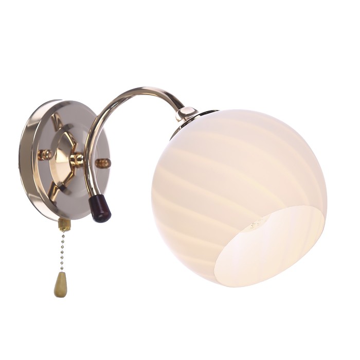 Бра "Каролина" 1x60Вт E27 золото-венге 26x26x17 см.