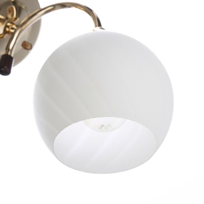 Бра "Каролина" 1x60Вт E27 золото-венге 26x26x17 см.