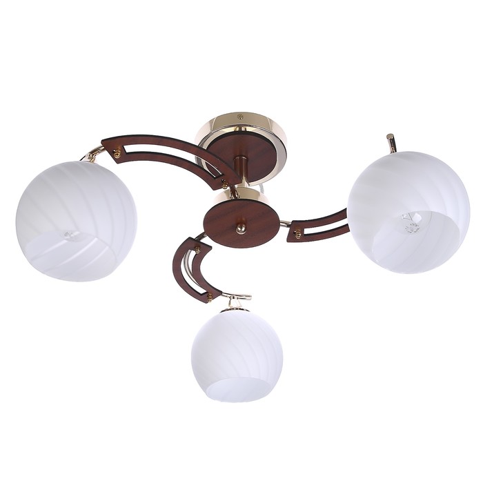 Люстра "Каролина" 3x60Вт E27 золото-венге