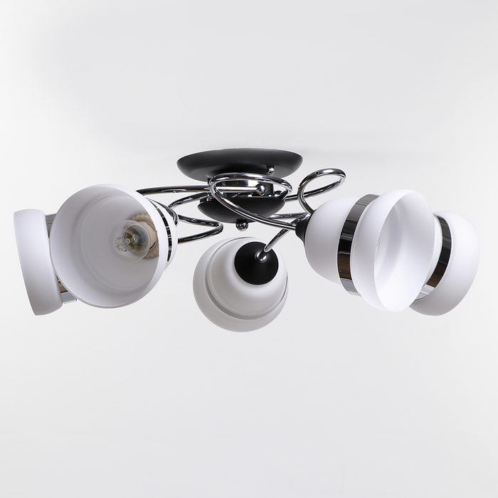 Люстра "Розана" 5x60Вт E27 хром-черный