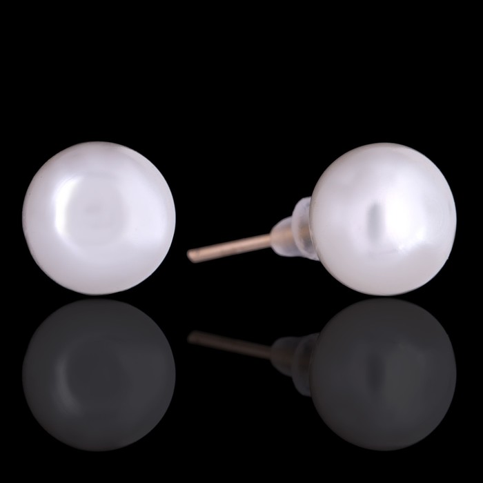 Серьги бижар "Муза" жемчуг речной, цвет белый