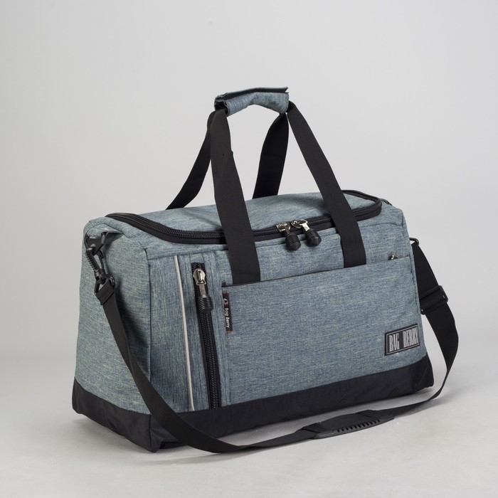 Сумка дорожная, отдел на молнии, 2 наружных кармана, джинса