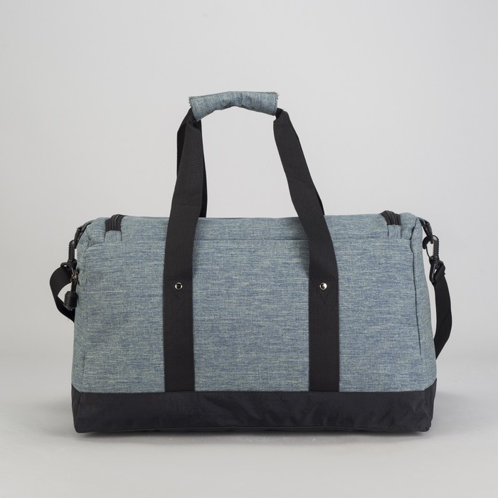 Сумка дорожная, отдел на молнии, 2 наружных кармана, джинса