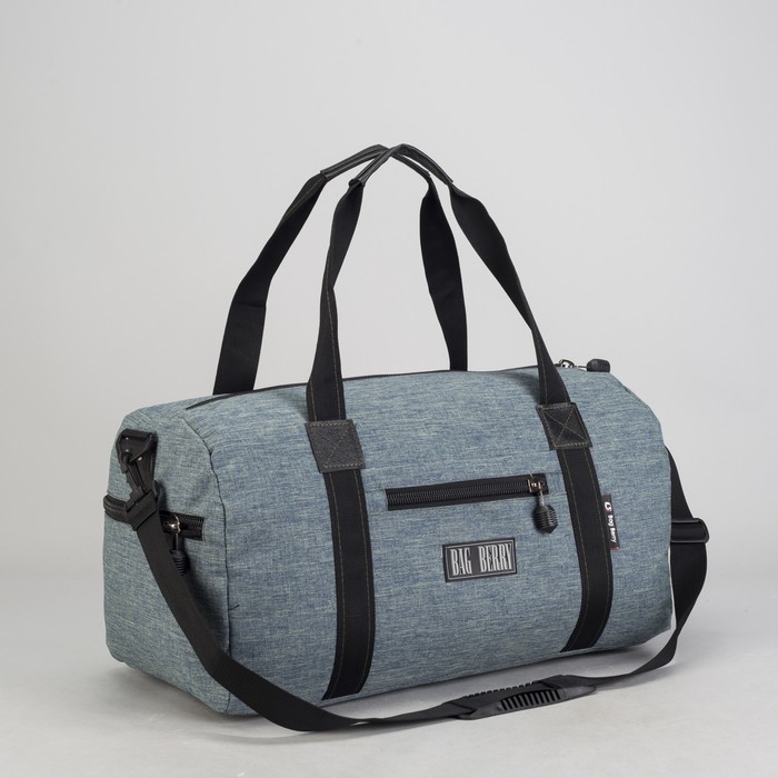 Сумка спортивная, отдел на молнии, наружный карман, джинса