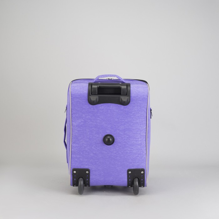 Чемодан "Девочка с луком", отдел на молнии, наружный карман, 2 колеса, цвет сиреневый