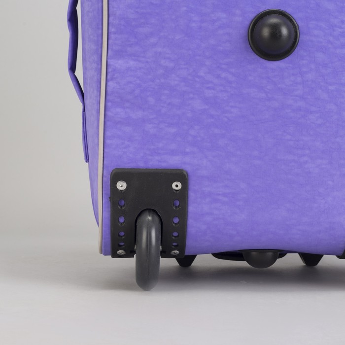 Чемодан "Девочка с луком", отдел на молнии, наружный карман, 2 колеса, цвет сиреневый