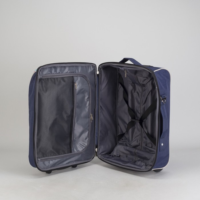 Чемодан "Детские игрушки", отдел на молнии, наружный карман, 2 колеса, цвет синий