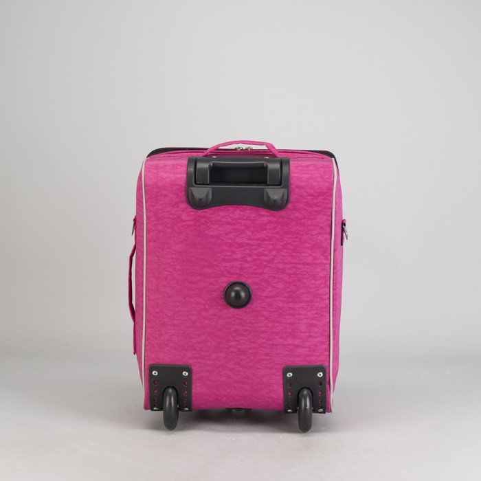 Чемодан "Зверушки", отдел на молнии, наружный карман, 2 колеса, цвет розовый