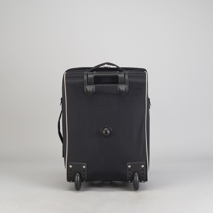 Чемодан "Космонавт", отдел на молнии, наружный карман, 2 колеса, цвет чёрный