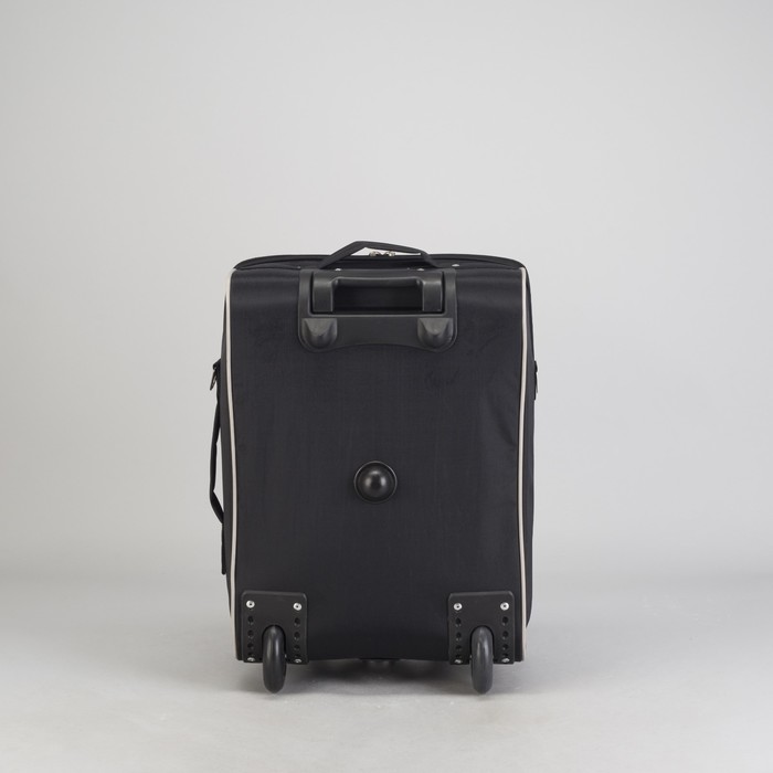 Чемодан "Красная машина", отдел на молнии, наружный карман, 2 колеса, цвет чёрный