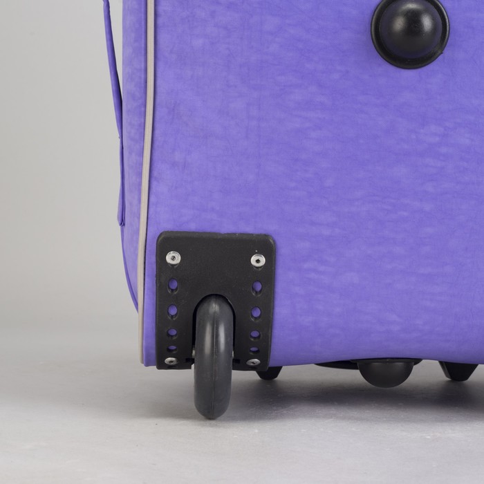 Чемодан "Принцесса у замка", отдел на молнии, наружный карман, 2 колеса, цвет сиреневый