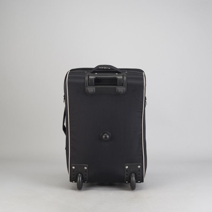 Чемодан малый "Клетка", 20", отдел на молнии, наружный карман, 2 колеса, цвет красный/чёрный