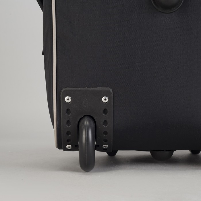 Чемодан малый "Клетка", 20", отдел на молнии, наружный карман, 2 колеса, цвет красный/чёрный