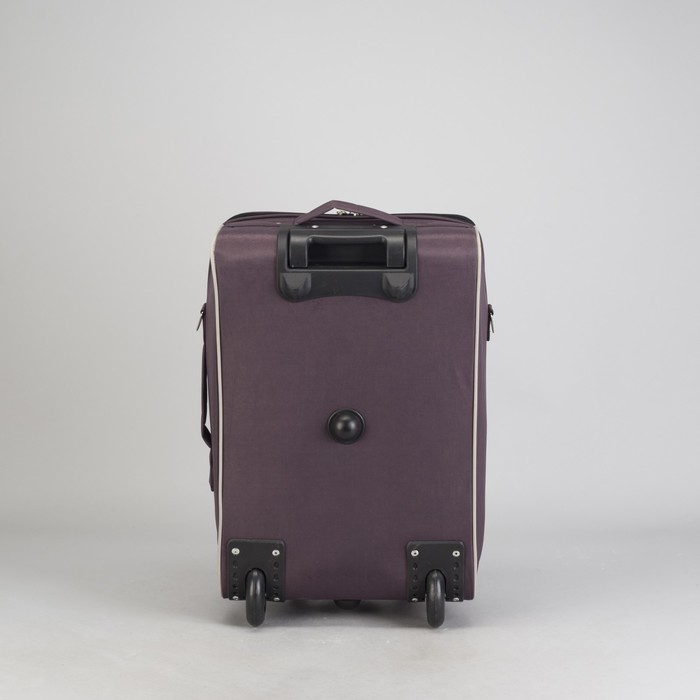 Чемодан малый "Клетка", 20", отдел на молнии, наружный карман, 2 колеса, цвет коричневый