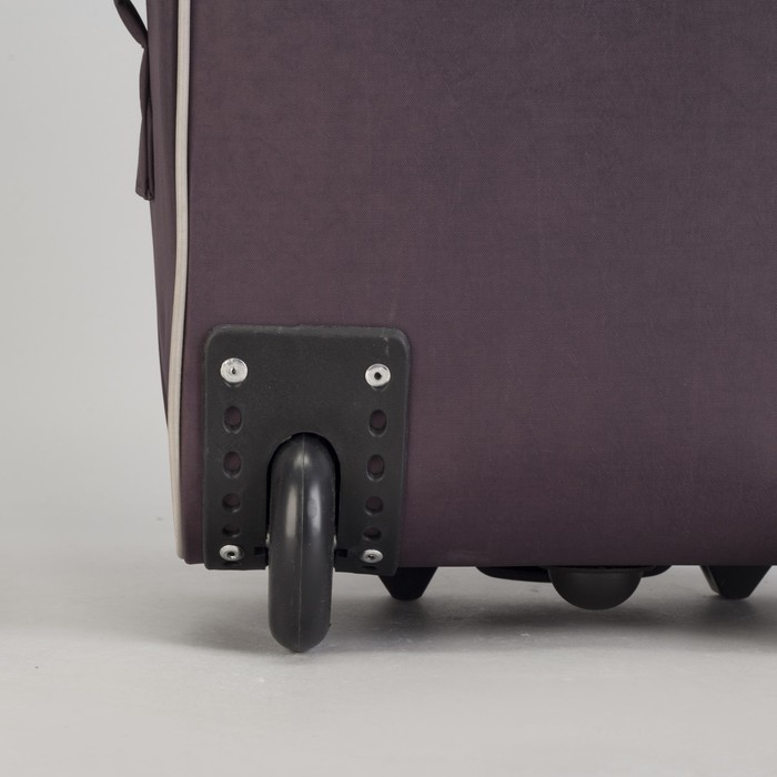 Чемодан малый "Клетка", 20", отдел на молнии, наружный карман, 2 колеса, цвет коричневый