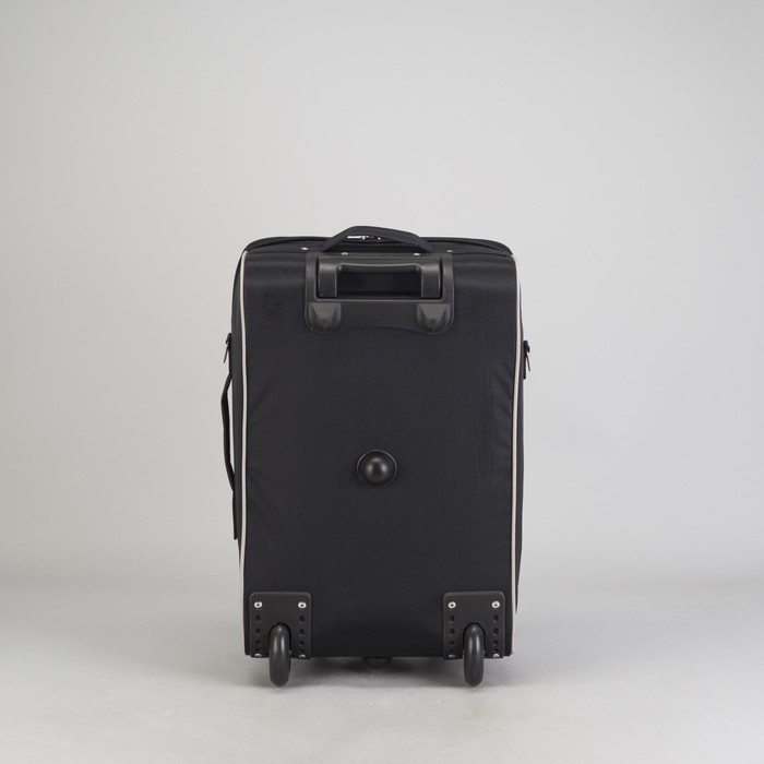 Чемодан малый "Узоры", 20", отдел на молнии, наружный карман, 2 колеса, цвет чёрный