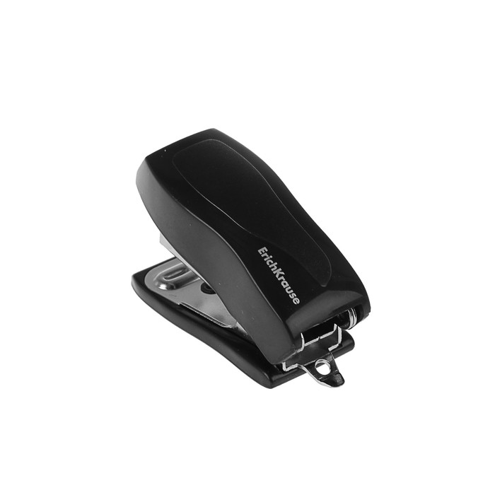 Степлер мини №24/6, 26/6 до 20 листов Erich Krause Elegance, черный, вмещает до 50 скоб, глубина закладки бумаги до 25мм