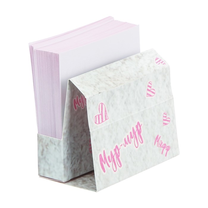 Бумажный блок в картонном футляре "Мяу", 250 листов