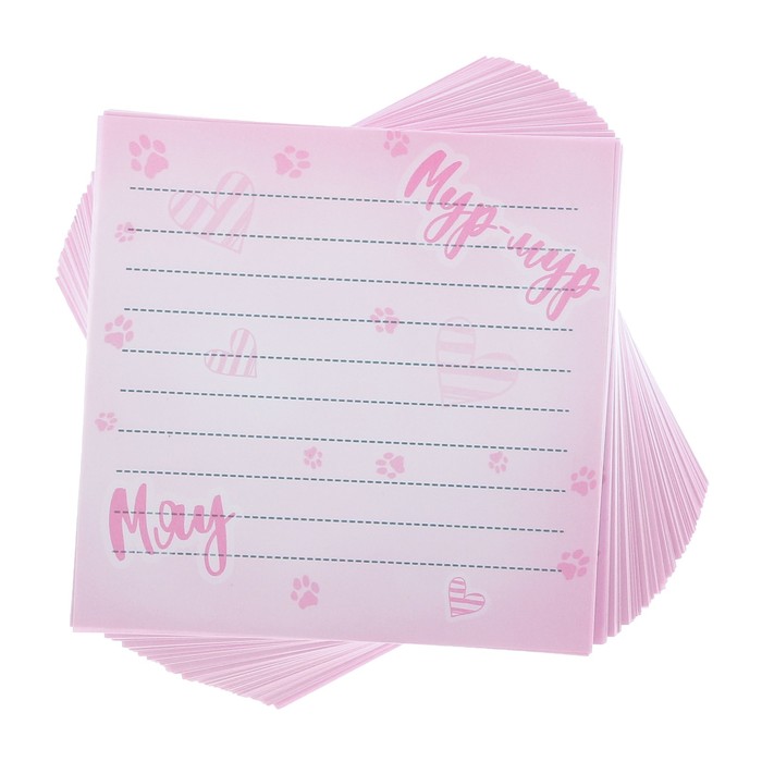 Бумажный блок в картонном футляре "Мяу", 250 листов