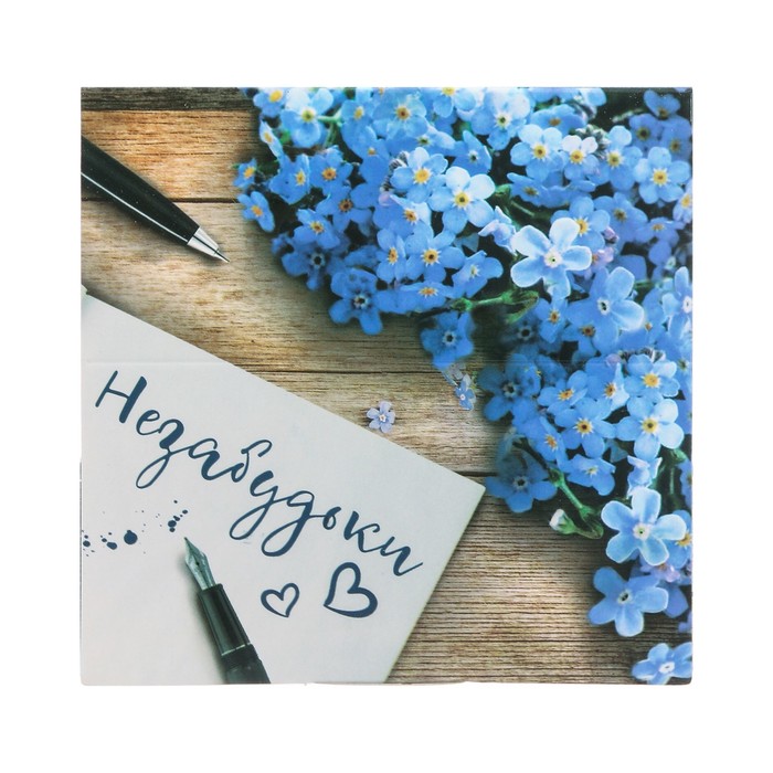 Бумажный блок в картонном футляре "Незабудьки", 250 листов