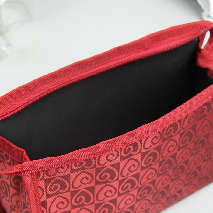 Косметичка "Сердечки", отдел на молнии, цвет бордовый