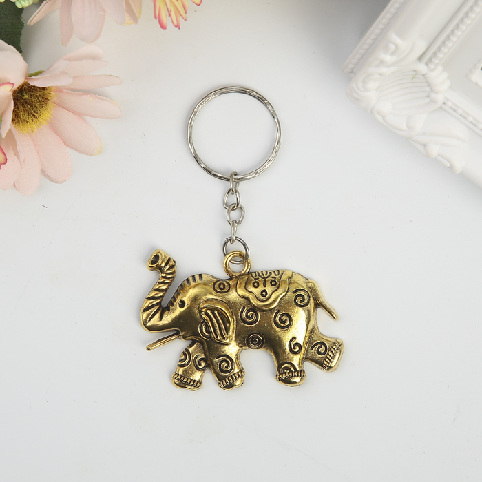 Брелок металл "Слонёнок-завиток" МИКС 5,4х4,2 см