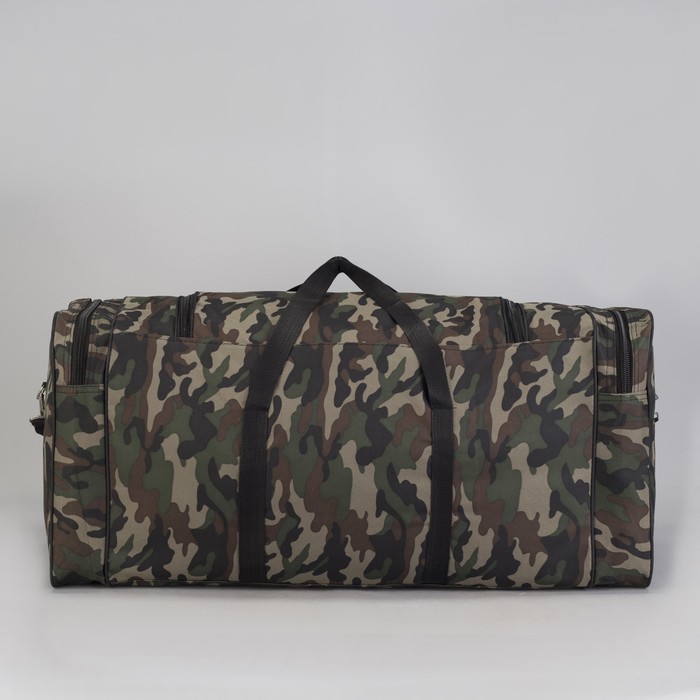 Сумка спортивная "Камуфляж", отдел на молнии, 4 наружных кармана, длинный ремень, принт милитари
