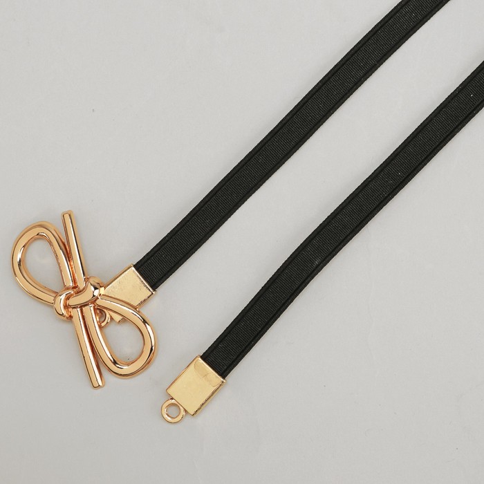 Ремень женский, пряжка золото, цвет чёрный