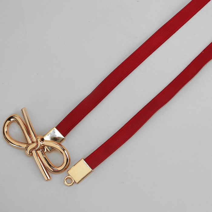 Ремень женский, пряжка золото, цвет красный