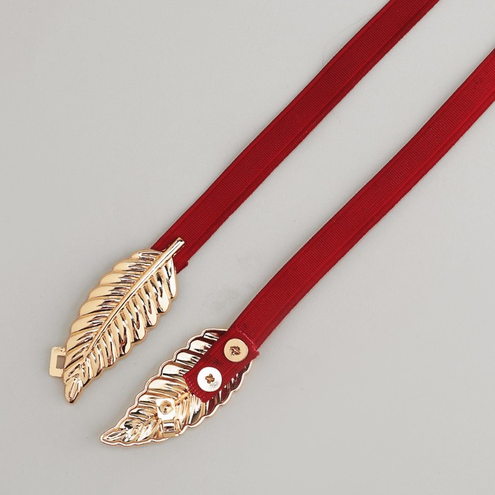 Ремень женский, пряжка золото, цвет красный