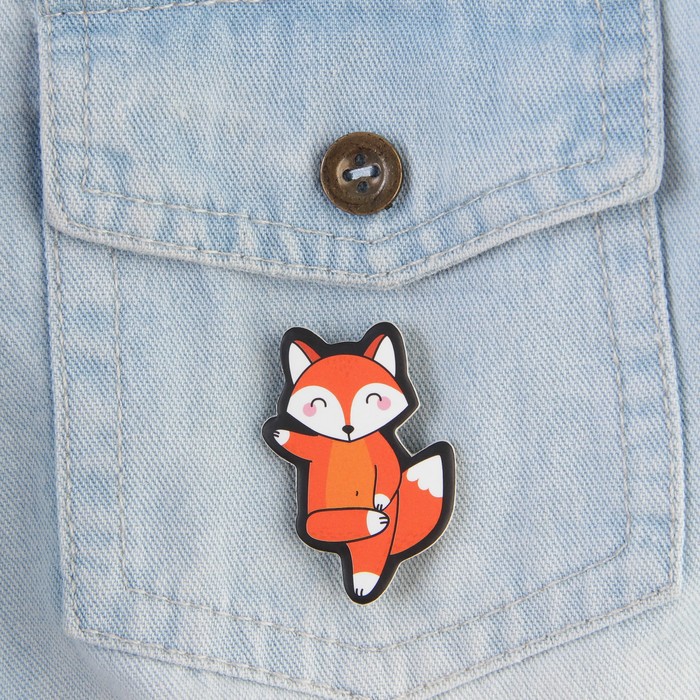 Значок антистресс с раскраской "Лисица"