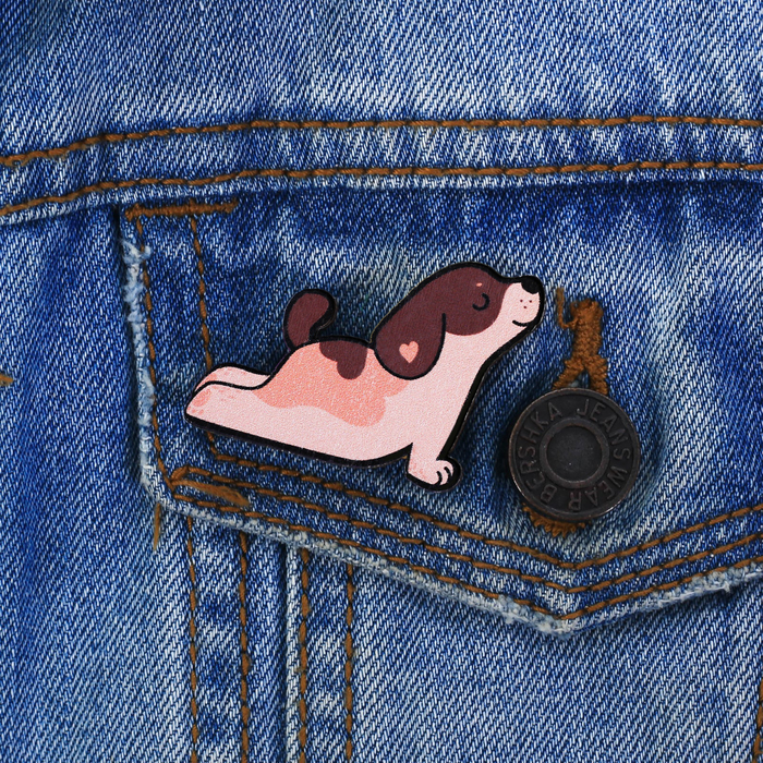 Значок антистресс с раскраской "Собака"