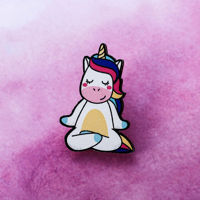 Значок антистресс с раскраской "Единорог"