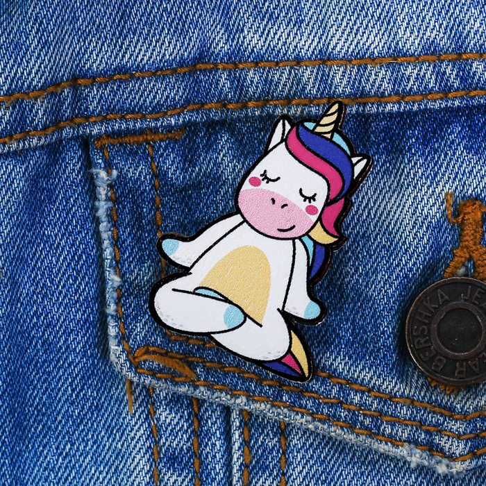 Значок антистресс с раскраской "Единорог"