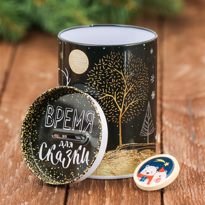 Набор "С Новым годом": копилка, значок