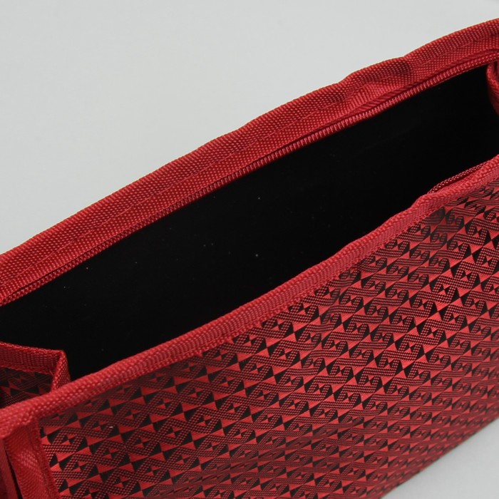 Косметичка "Ромбы", отдел на молнии, цвет бордовый