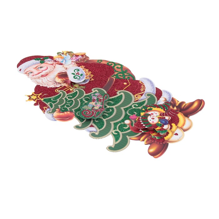 Плакат "Дед мороз с ёлкой" 30*52,5 см