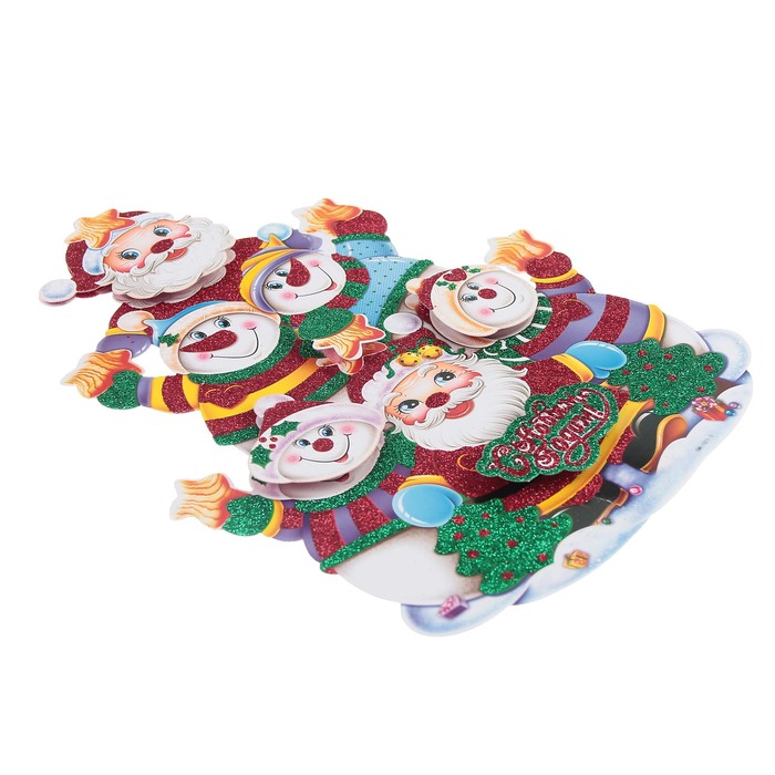 Плакат "Снеговики и Дед мороз" 37*49,5 см