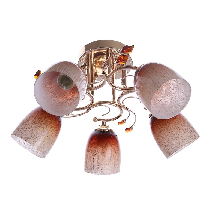 Люстра "Леони" 5x60Вт E27 золото