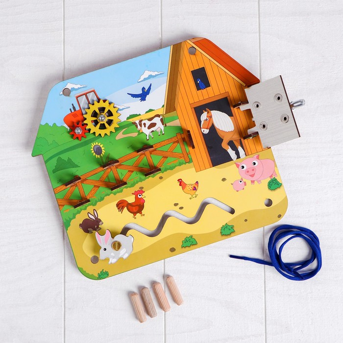 Развивающая доска &quot;Бизиборд. Ферма&quot;, вид упаковки: термоусадочная плёнка