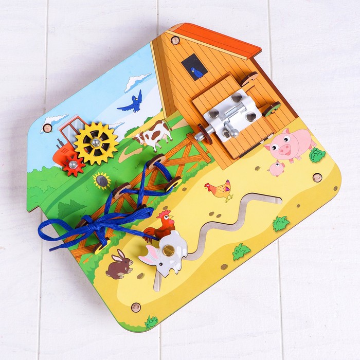 Развивающая доска "Бизиборд. Ферма", вид упаковки: термоусадочная плёнка