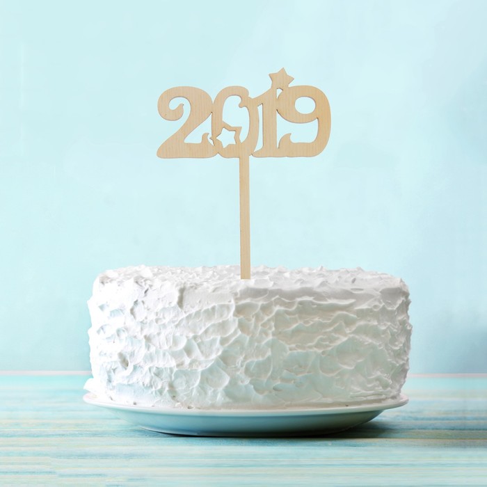 Топпер "2019", 10х17 см