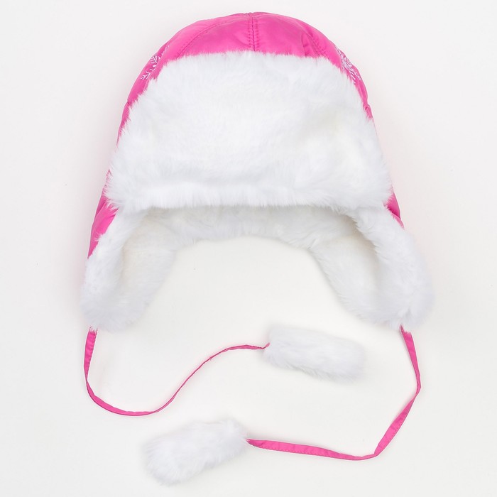 Шапка д/девочки "Снежинка" 81-04-17 (малиновый) 56 размер