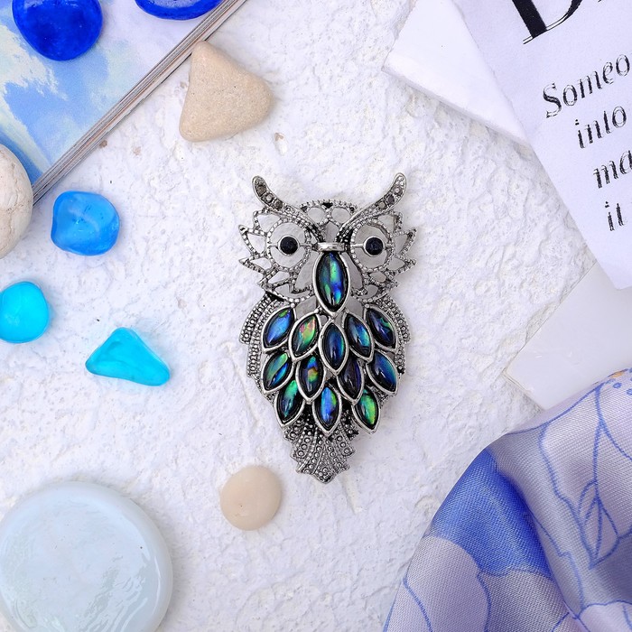 Брошь "Галиотис" филин в серебре