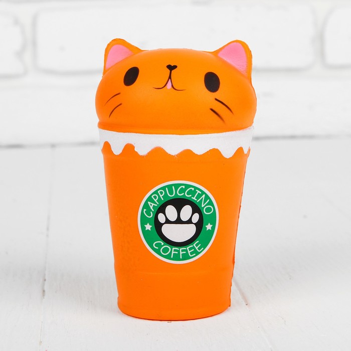 Мялка-антистресс "Кошка в кофе", МИКС