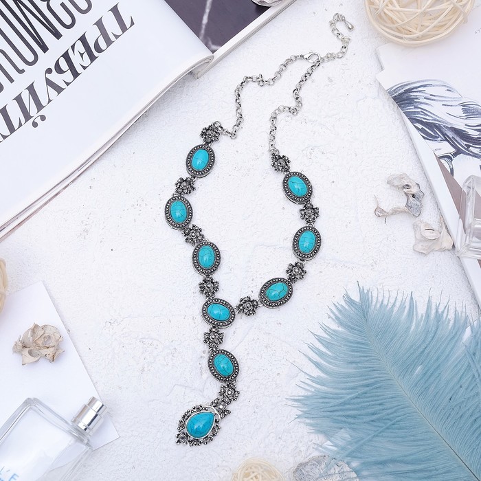 Кулон великолепный век "Бирюза"